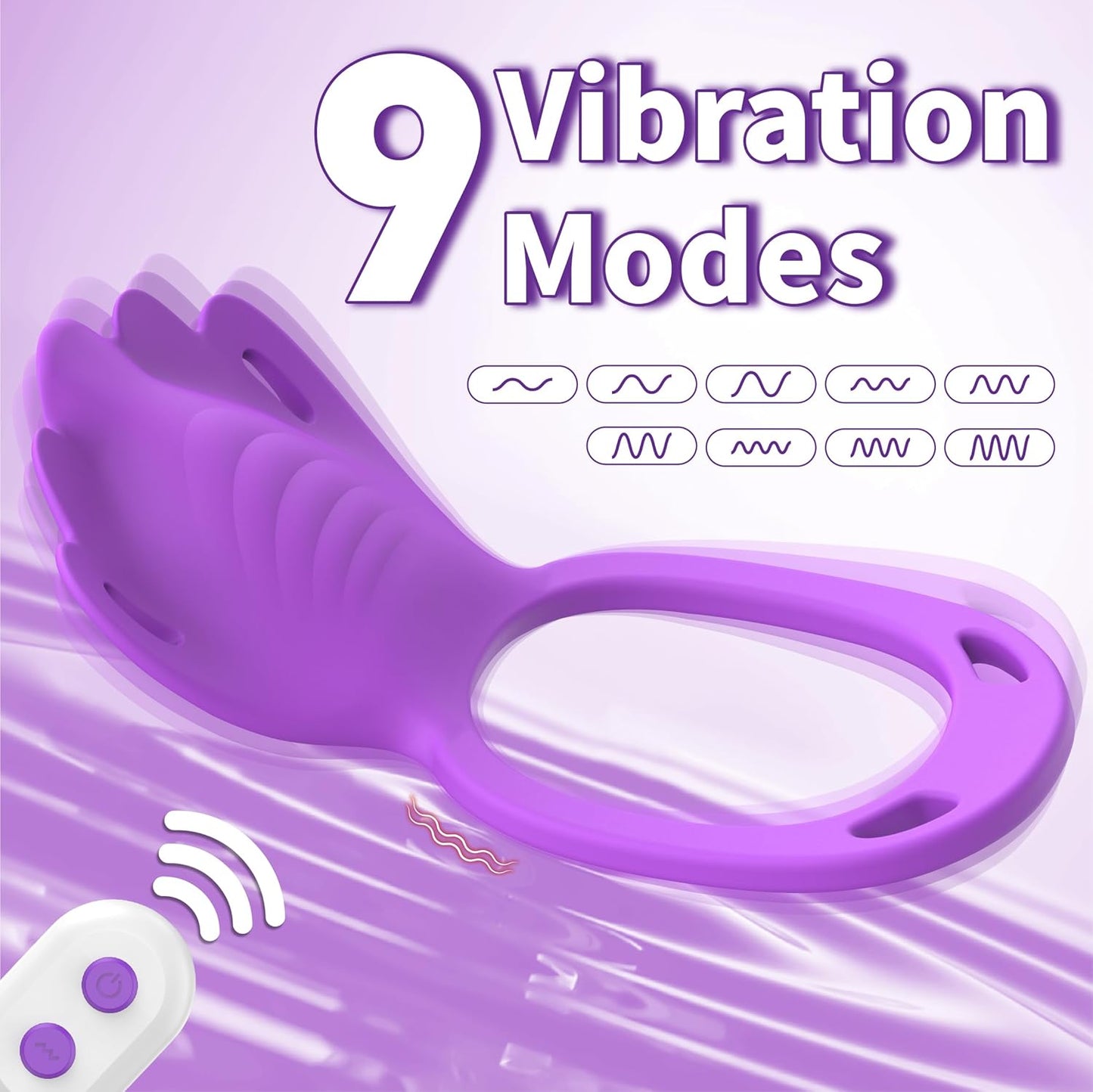 Adult Sex Toys Wearable Panty Vibrator,Female Sex Toy with 9 Vibration Modes,Vibrating Penis Ring Clitoral Stimulator,Couple Sex Toy with APP Remote Control Vibrators for Women Men Sexual (Violet)