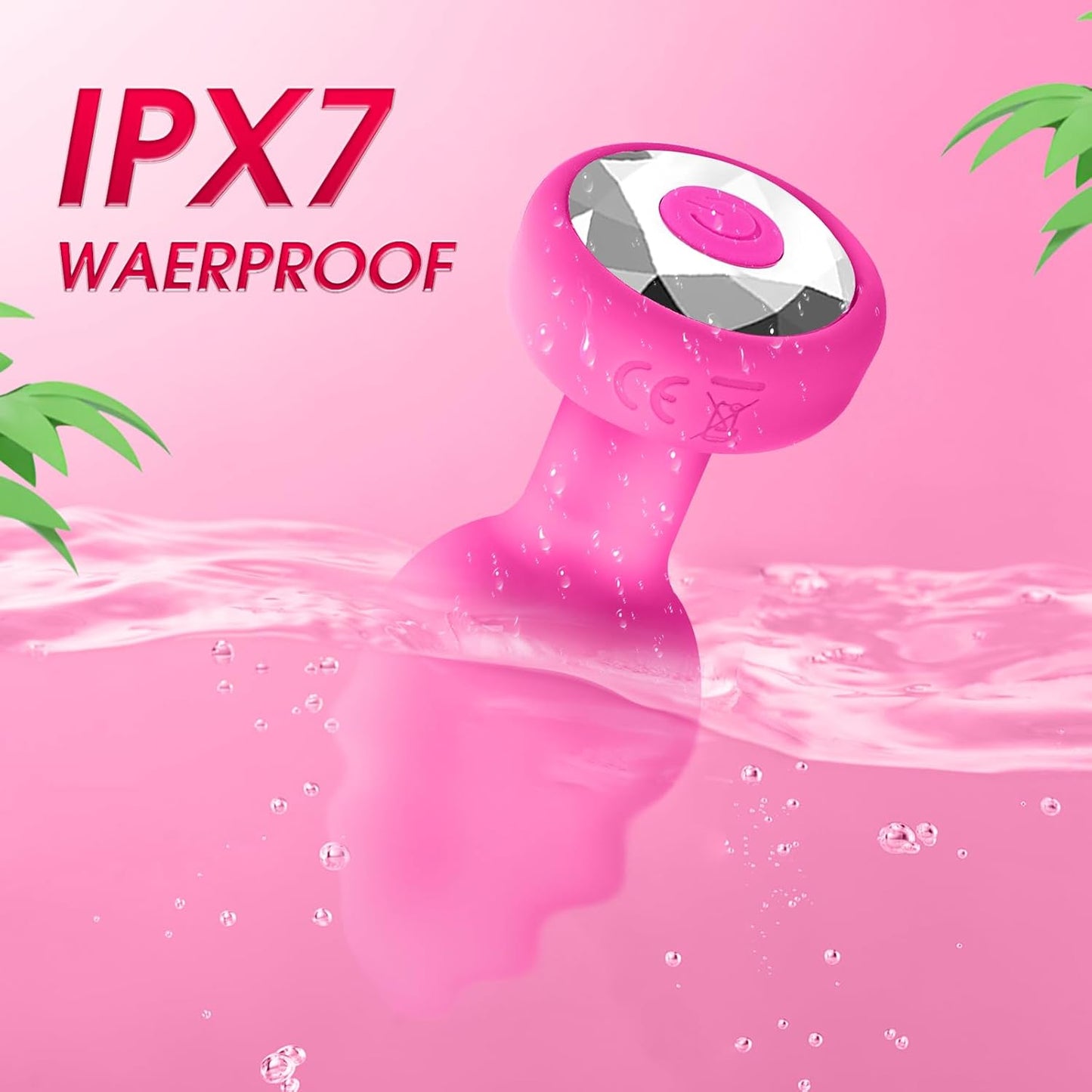 Vibrator Anal Plug Adult Sex Toy, Anal Training Set ,10 Modes Vibrating Butt Plug,Adult Sex Toys and Games, Pink