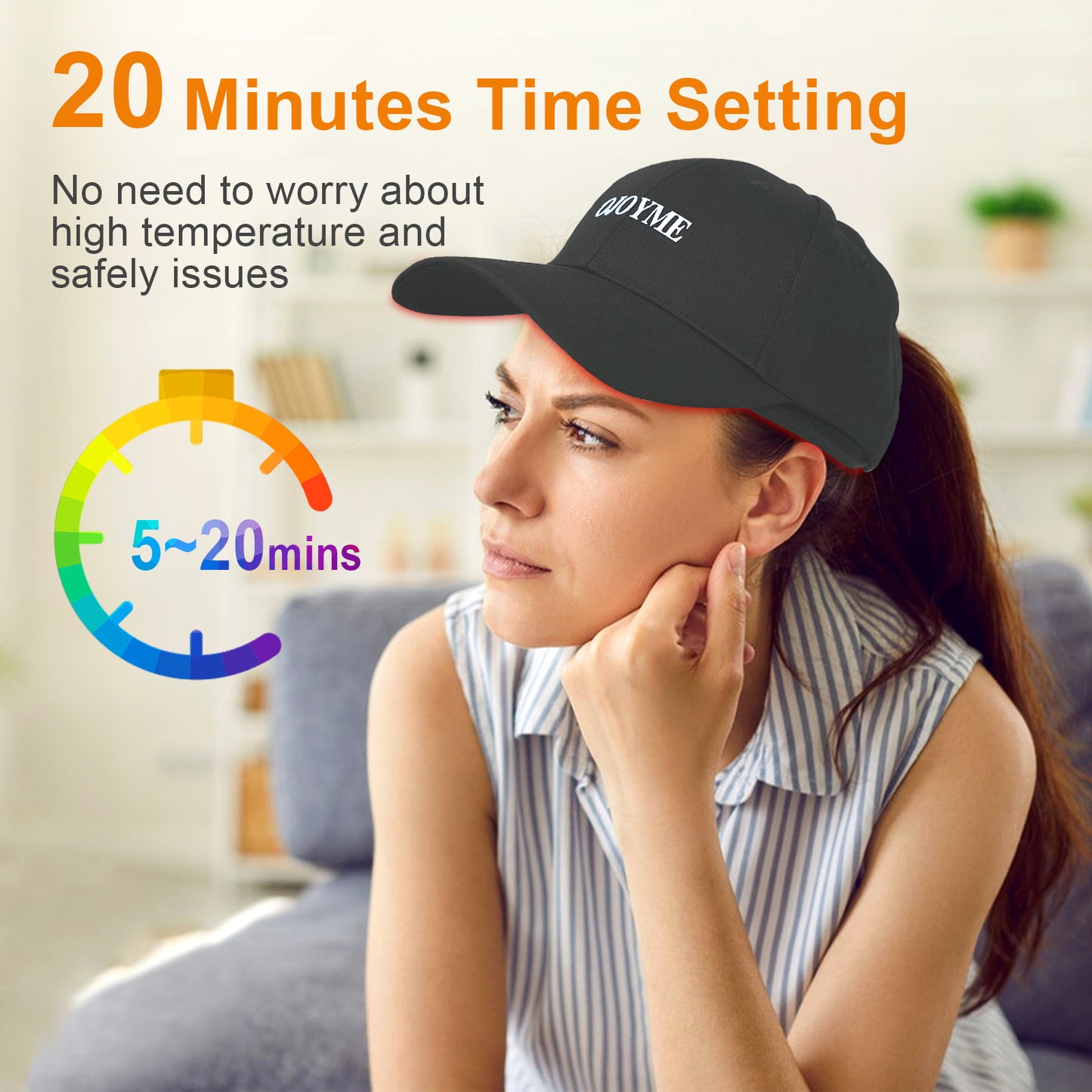 Laser Hair Growth Cap, Versatile Black