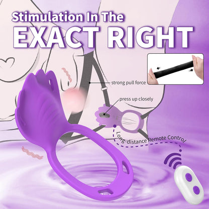 Adult Sex Toys Wearable Panty Vibrator,Female Sex Toy with 9 Vibration Modes,Vibrating Penis Ring Clitoral Stimulator,Couple Sex Toy with APP Remote Control Vibrators for Women Men Sexual (Violet)