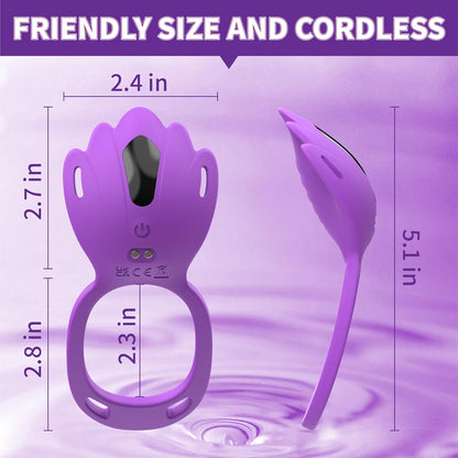 Adult Sex Toys Wearable Panty Vibrator,Female Sex Toy with 9 Vibration Modes,Vibrating Penis Ring Clitoral Stimulator,Couple Sex Toy with APP Remote Control Vibrators for Women Men Sexual (Violet)