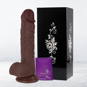 Sex Toys Dildo Realistic Silicone Dildo, Safety Material for Clitoral Vagina and Anal Stimulation with Strong Suction Cups, Sex Adult Toys for Women and Couple 7.8 Inch (Brown)