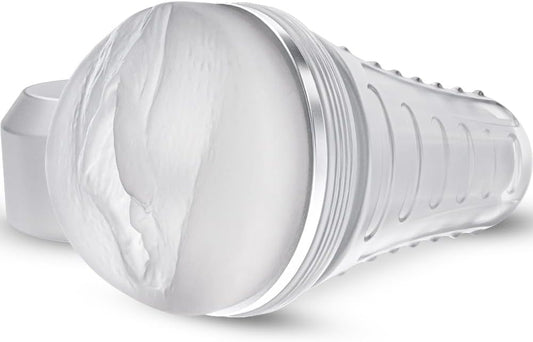 Male Masturbator Realistic Pocket Pussy Vagina Textured with 7.5in Depth Lifelike Soft and Fleshy Texture,Penis Training Masturbators Sex Machine Toy for Men (Transparent)